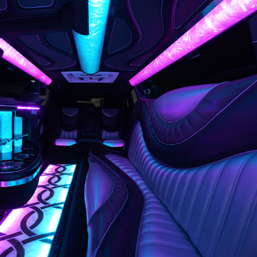 inside a limousine